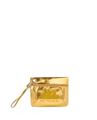SUNDEK POCHETTE LAMINATED CLUTCH ORO