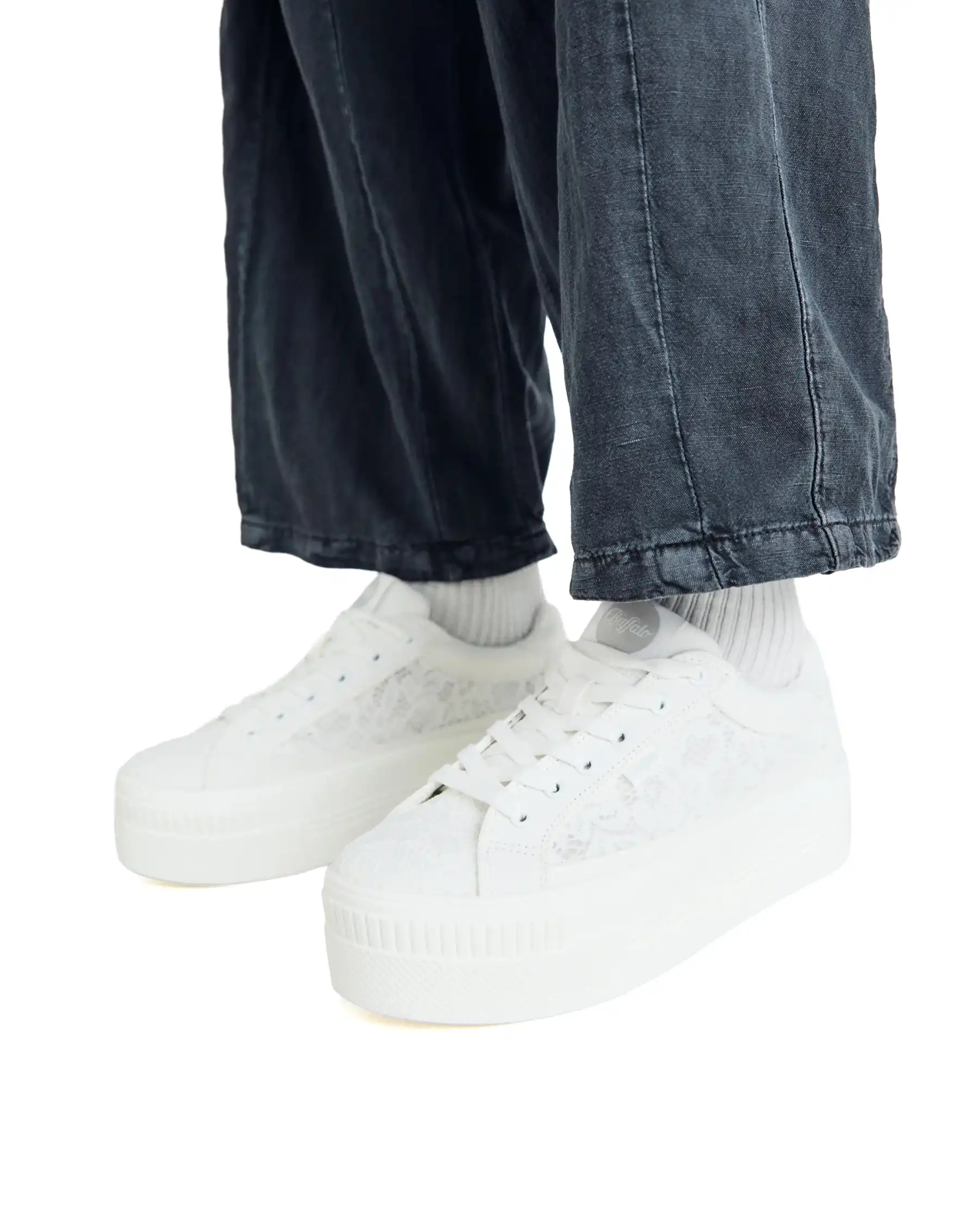 BUFFALO SNEAKERS PAIRED BLOOM BIANCO