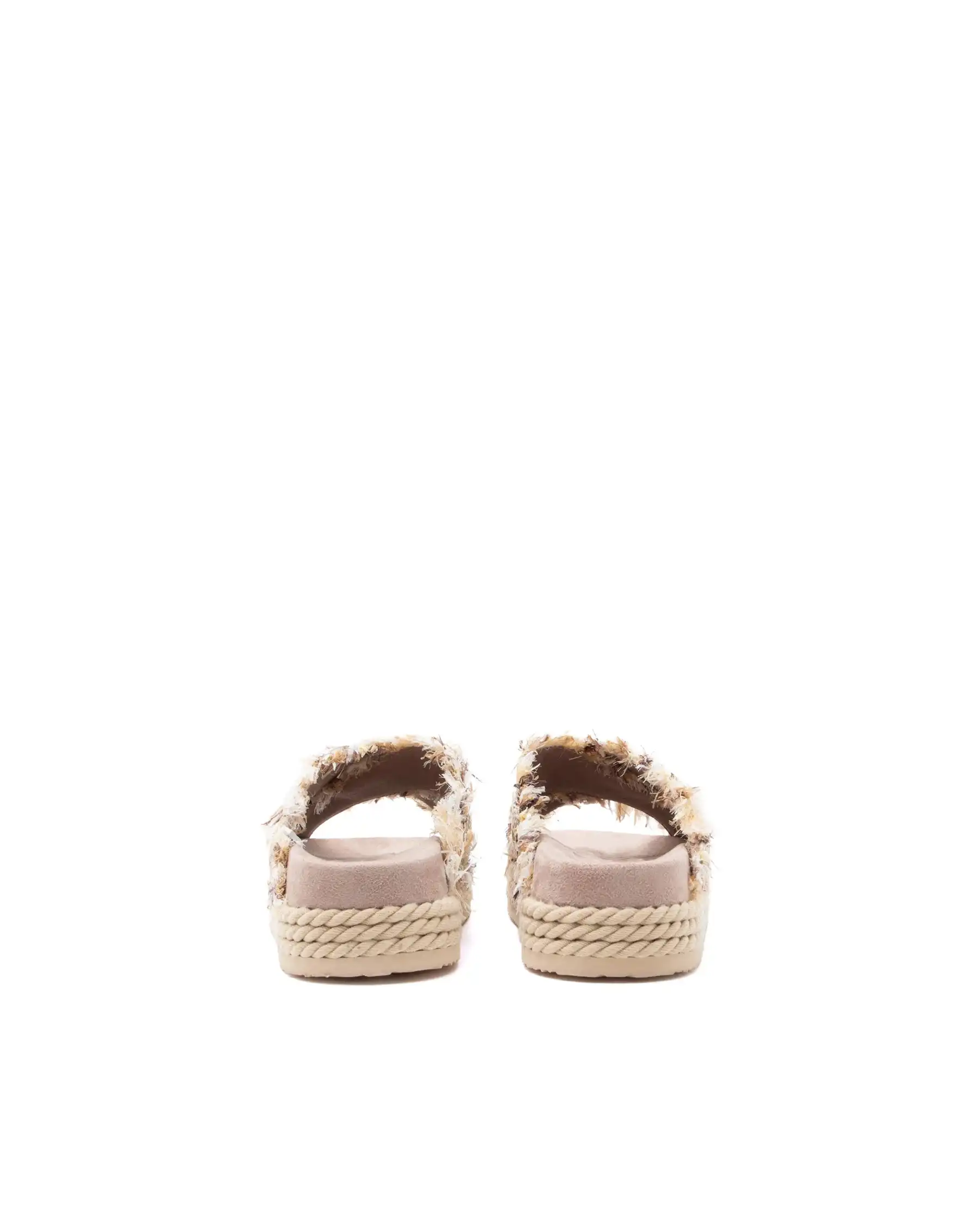 MOU CIABATTINE CRISS-CROSS BEIGE