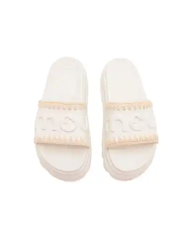 MOU CIABATTINE ONE PIECE SLIDE BIANCO