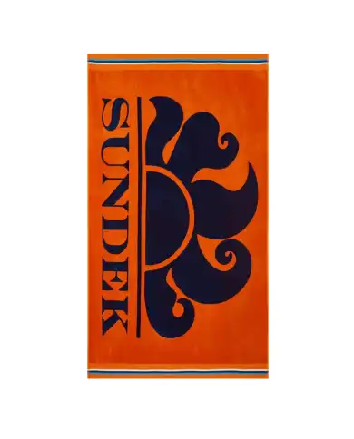 SUNDEK TELO MARE CLASSIC LOGO ARANCIONE