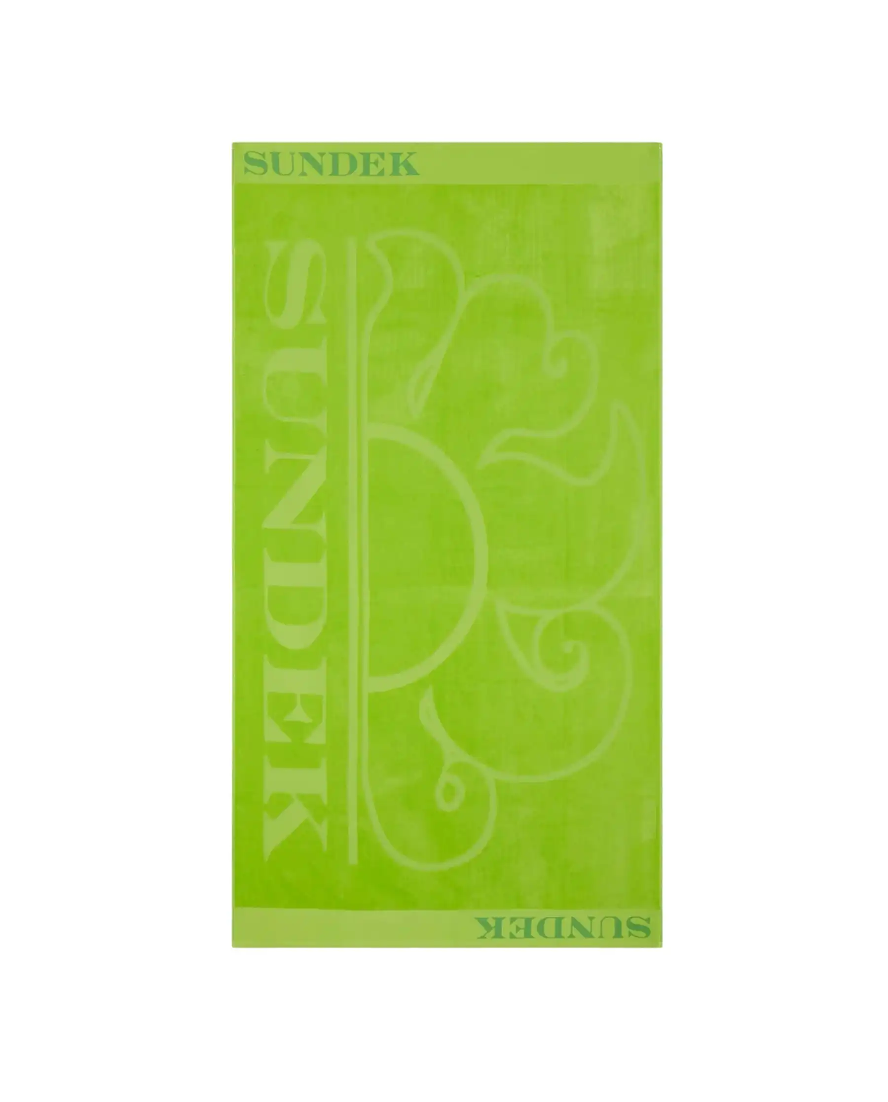 SUNDEK TELO MARE LOGO VERDE FLUO
