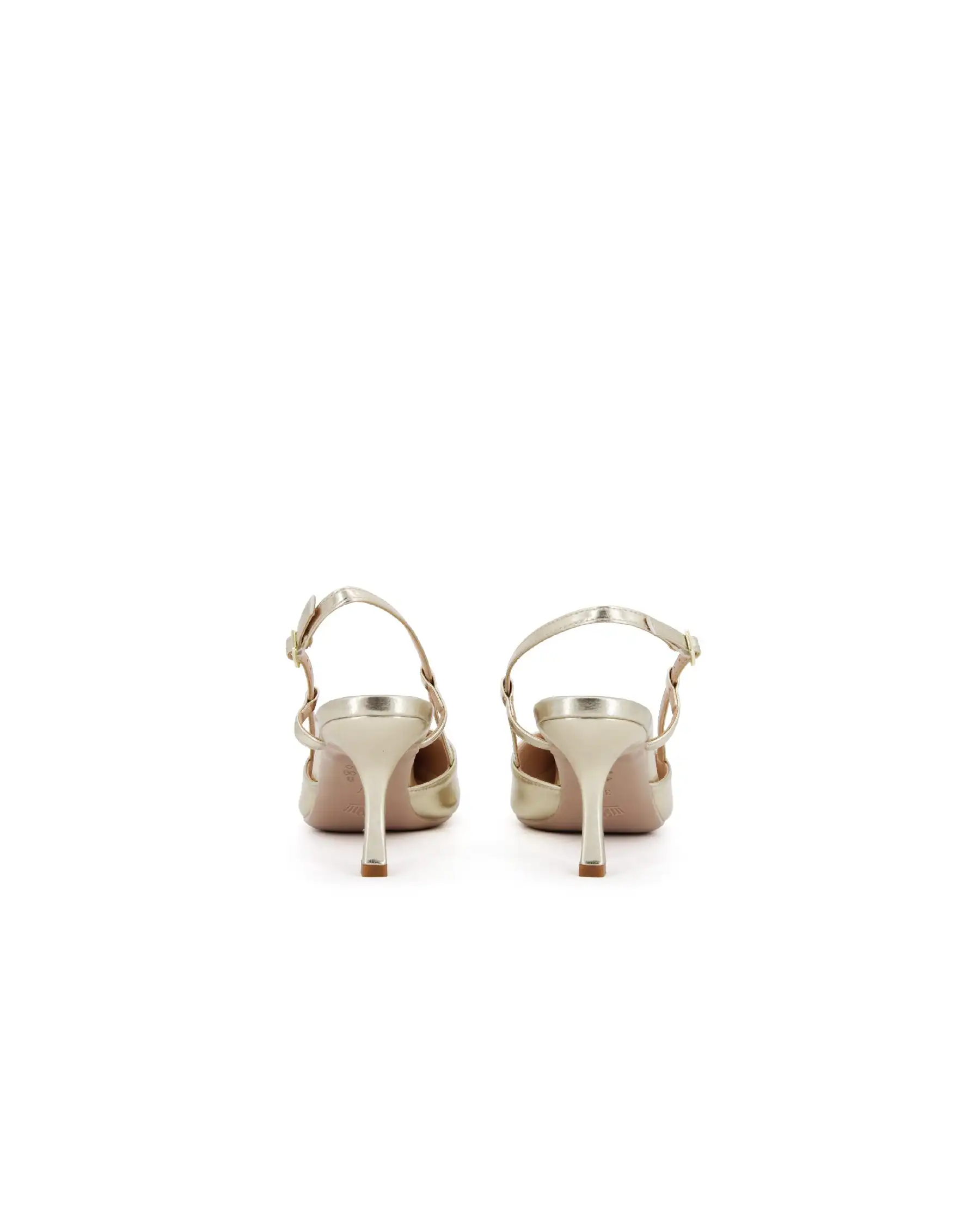 CLAUD•V SLING BACK PLATINO