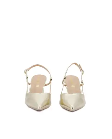 CLAUD•V SLING BACK PLATINO