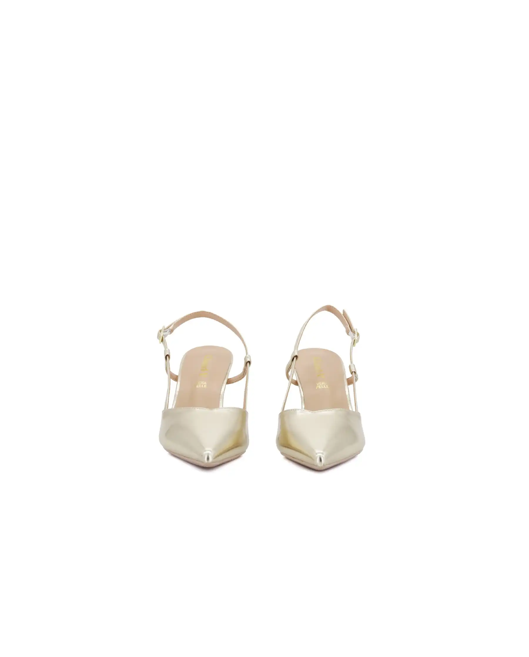 CLAUD•V SLING BACK PLATINO