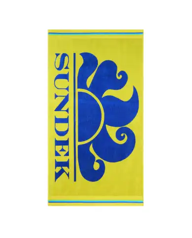 SUNDEK TELO MARE CLASSIC LOGO GIALLO