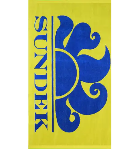 SUNDEK TELO MARE CLASSIC LOGO GIALLO