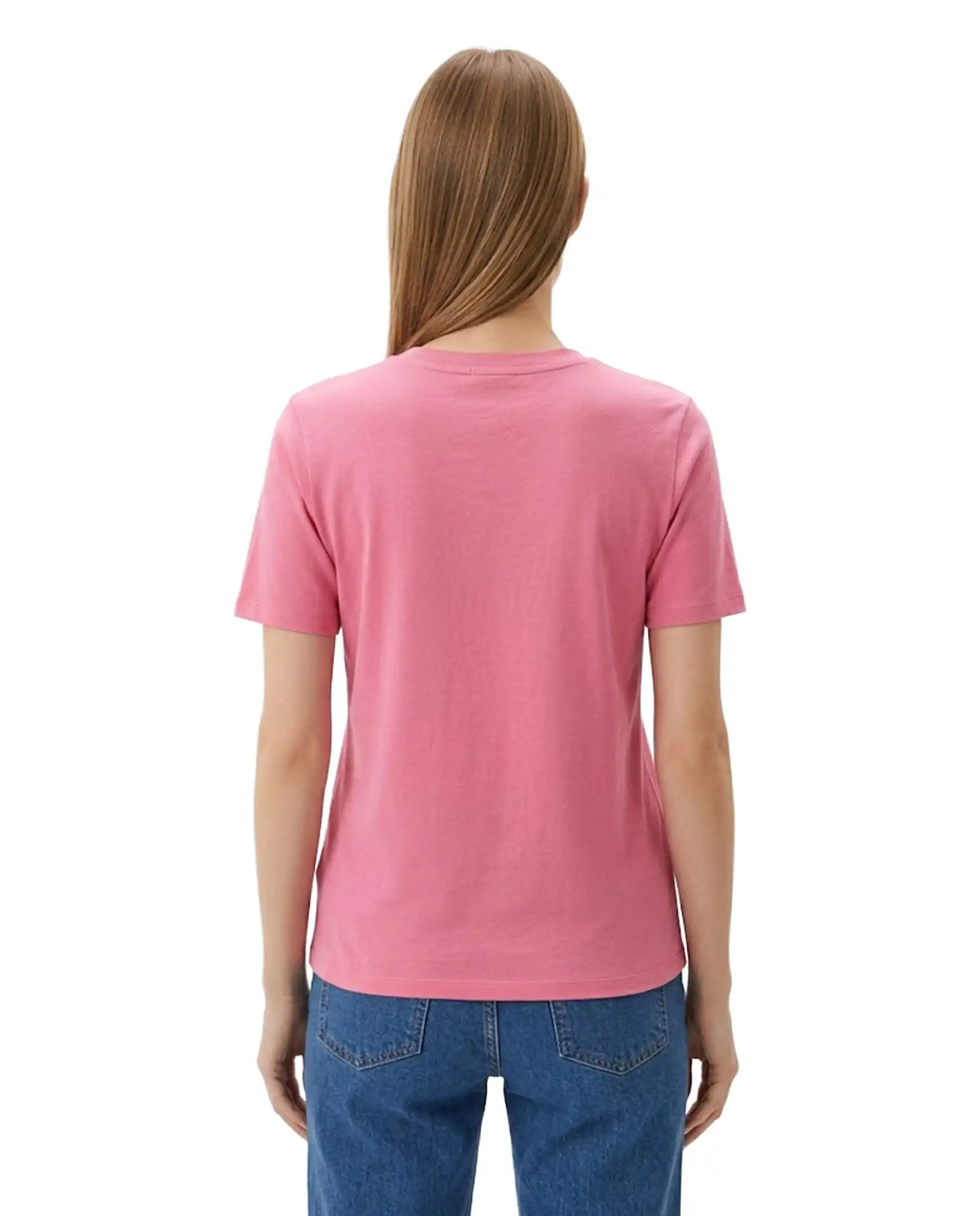 SUN 68 T-SHIRT V NECK PIQUET FUCSIA