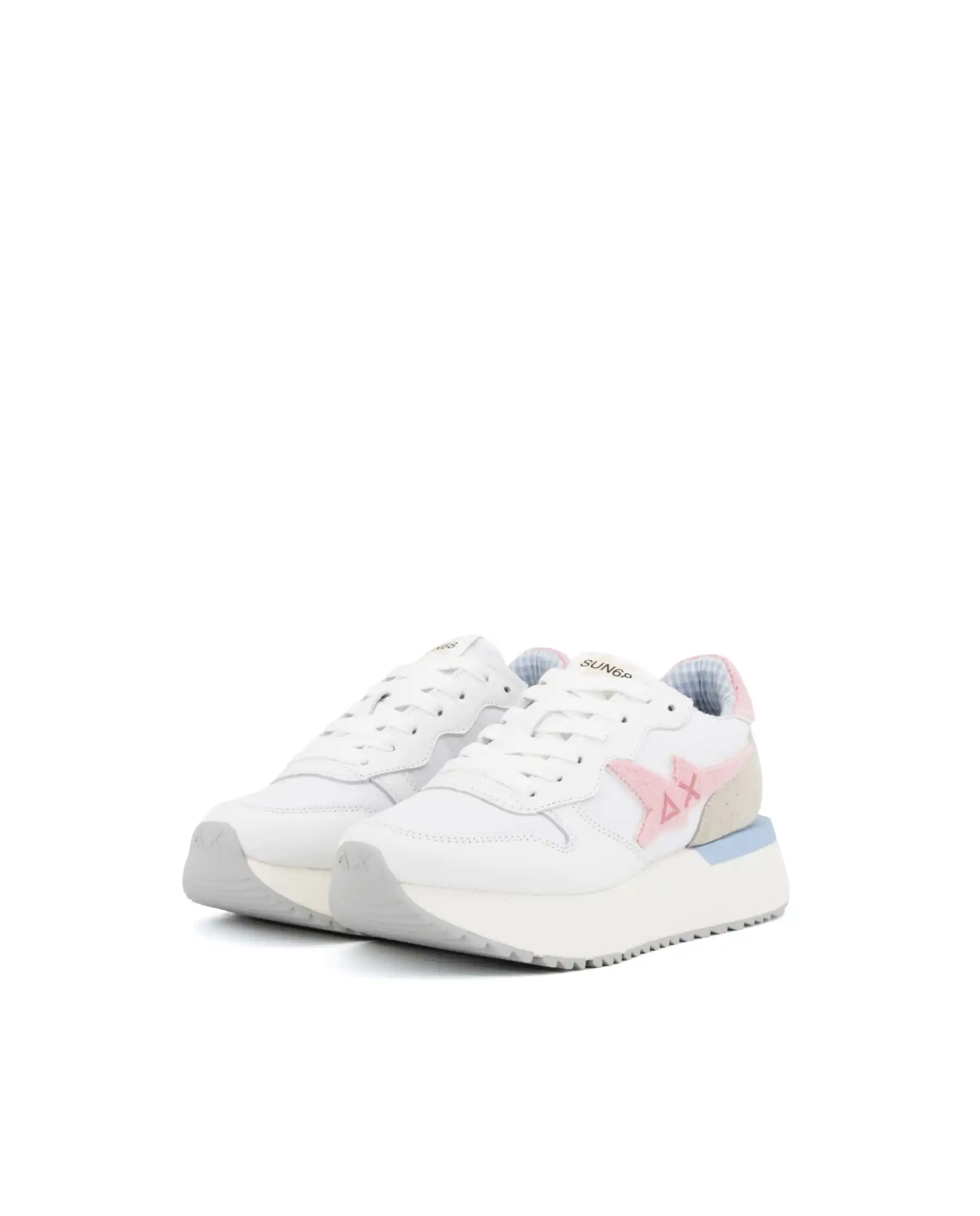 SUN 68 SNEAKERS BIG STARGIRL SPONGE BIANCO