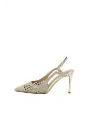 CHICONIC SLING BACK STRASS PLATINO
