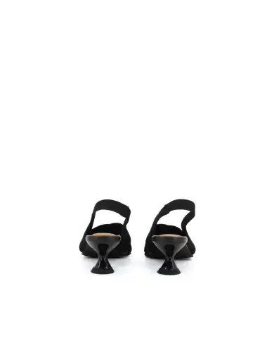MISS ELASTIC SLING BACK REINE NERO