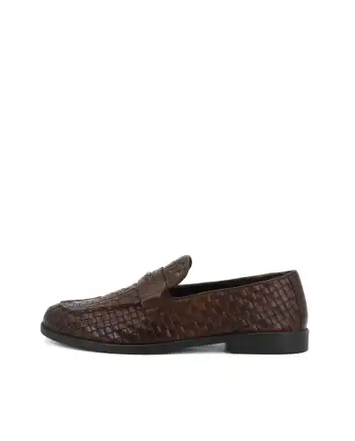 GUARDIANI MOCASSINI ELIO WOVEN MARRONE