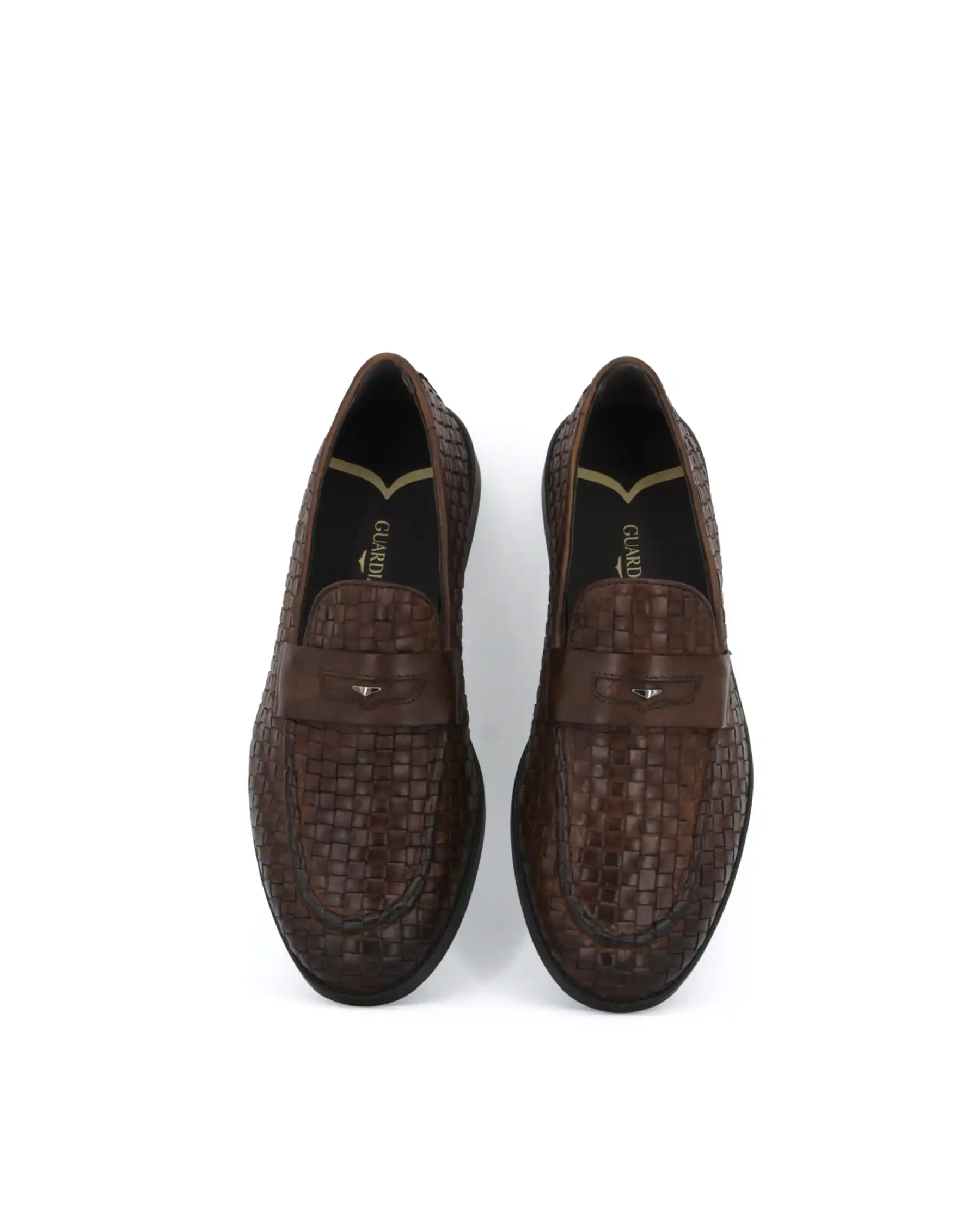 GUARDIANI MOCASSINI ELIO WOVEN MARRONE
