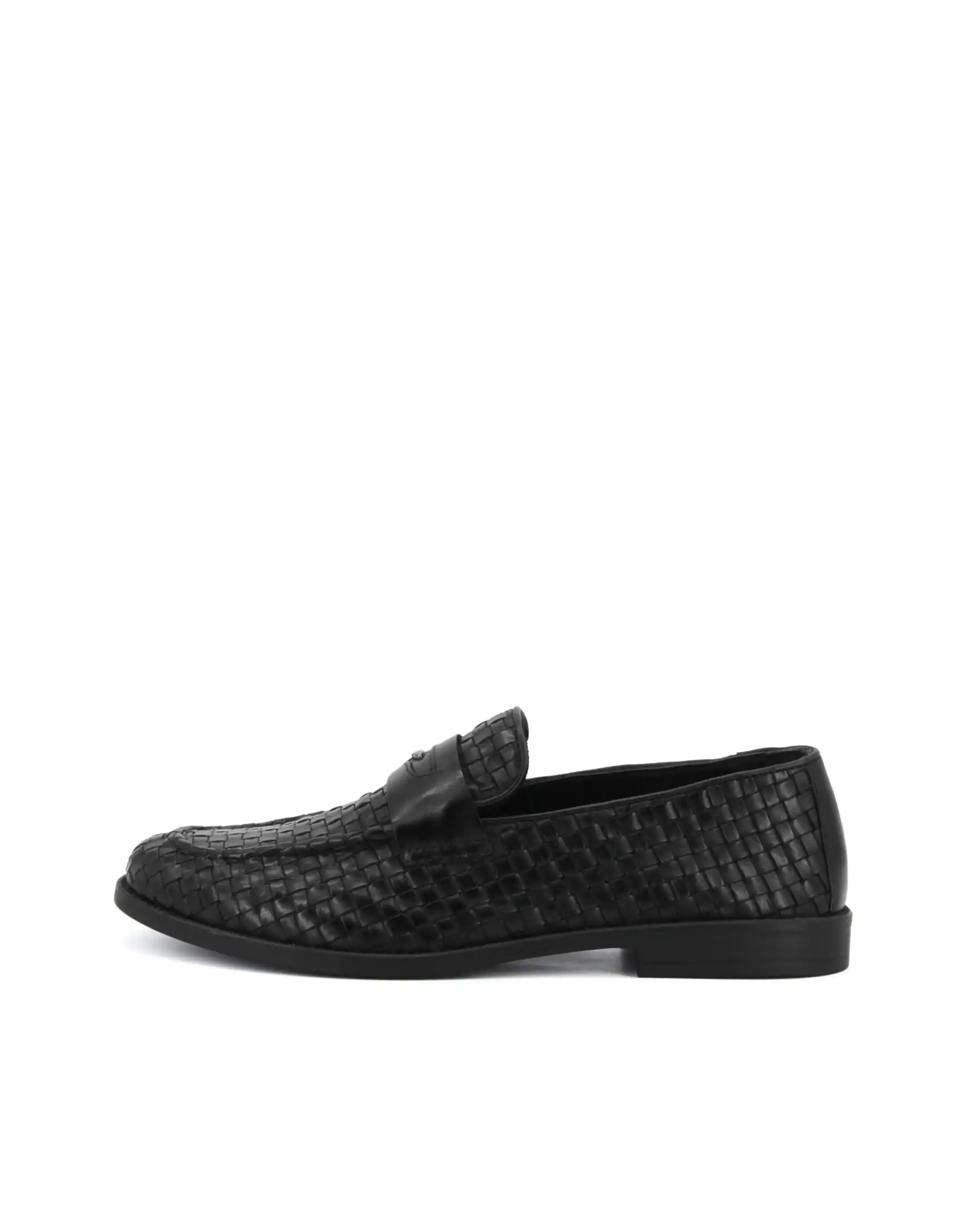 GUARDIANI MOCASSINI ELIO WOVEN NERO