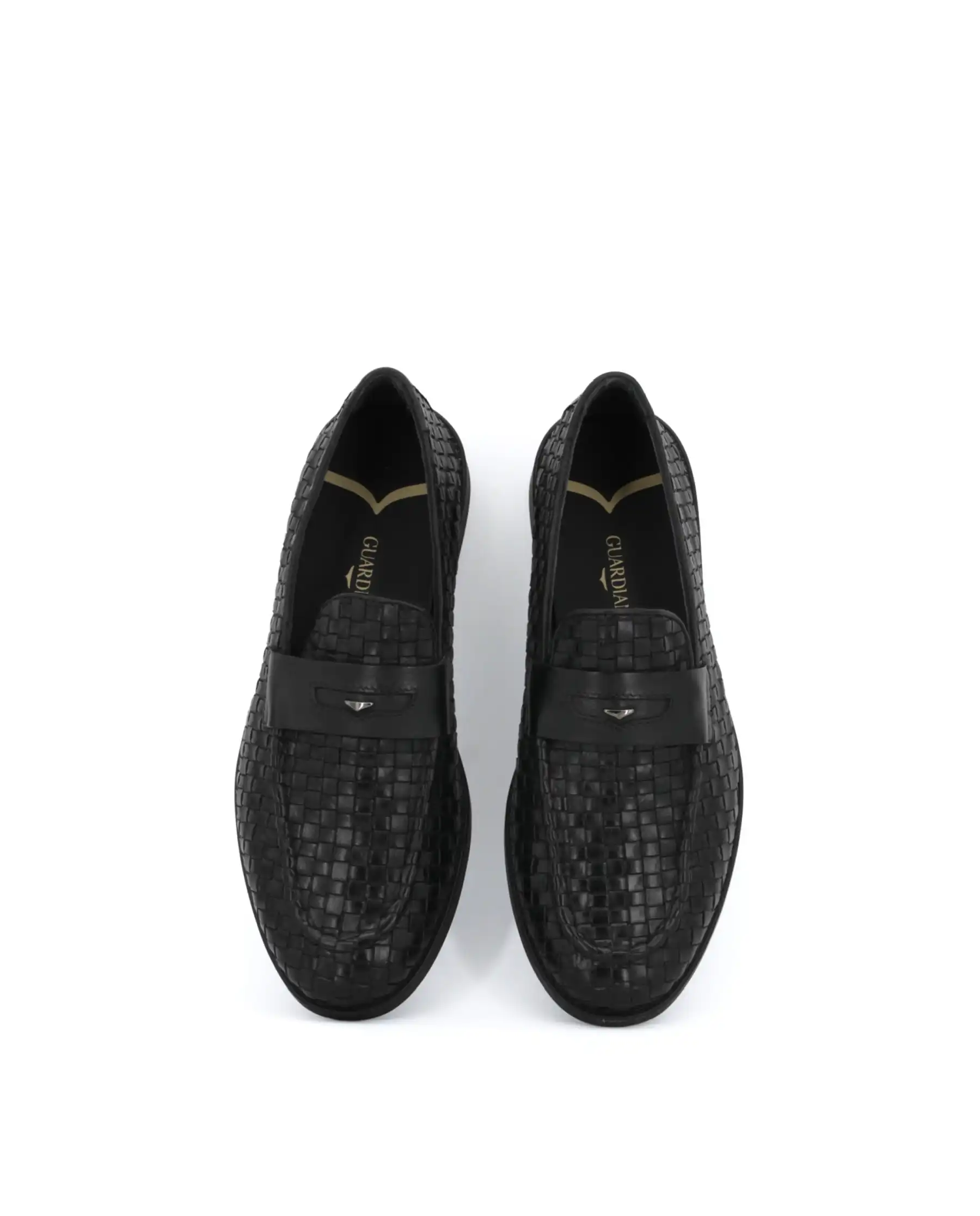 GUARDIANI MOCASSINI ELIO WOVEN NERO