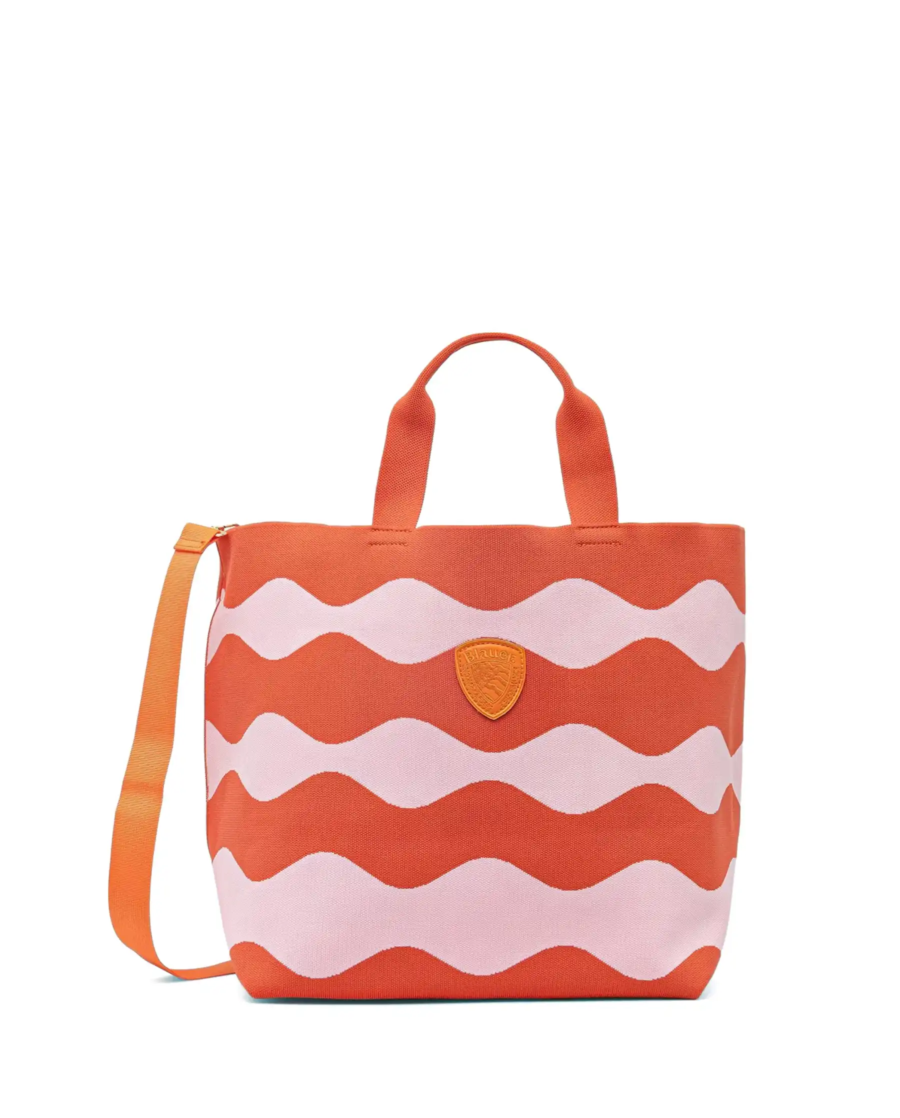 BLAUER BORSA BASKET ARANCIONE