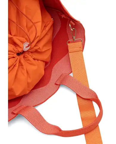 BLAUER BORSA BASKET ARANCIONE