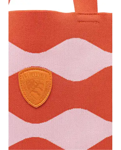 BLAUER BORSA BASKET ARANCIONE