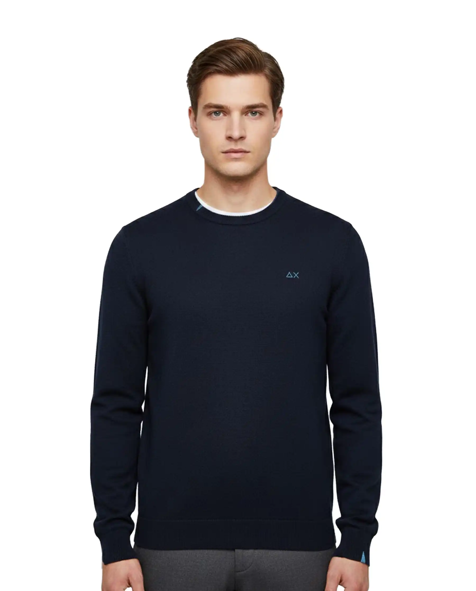 SUN 68 MAGLIONE SWEATER BASIC BLU