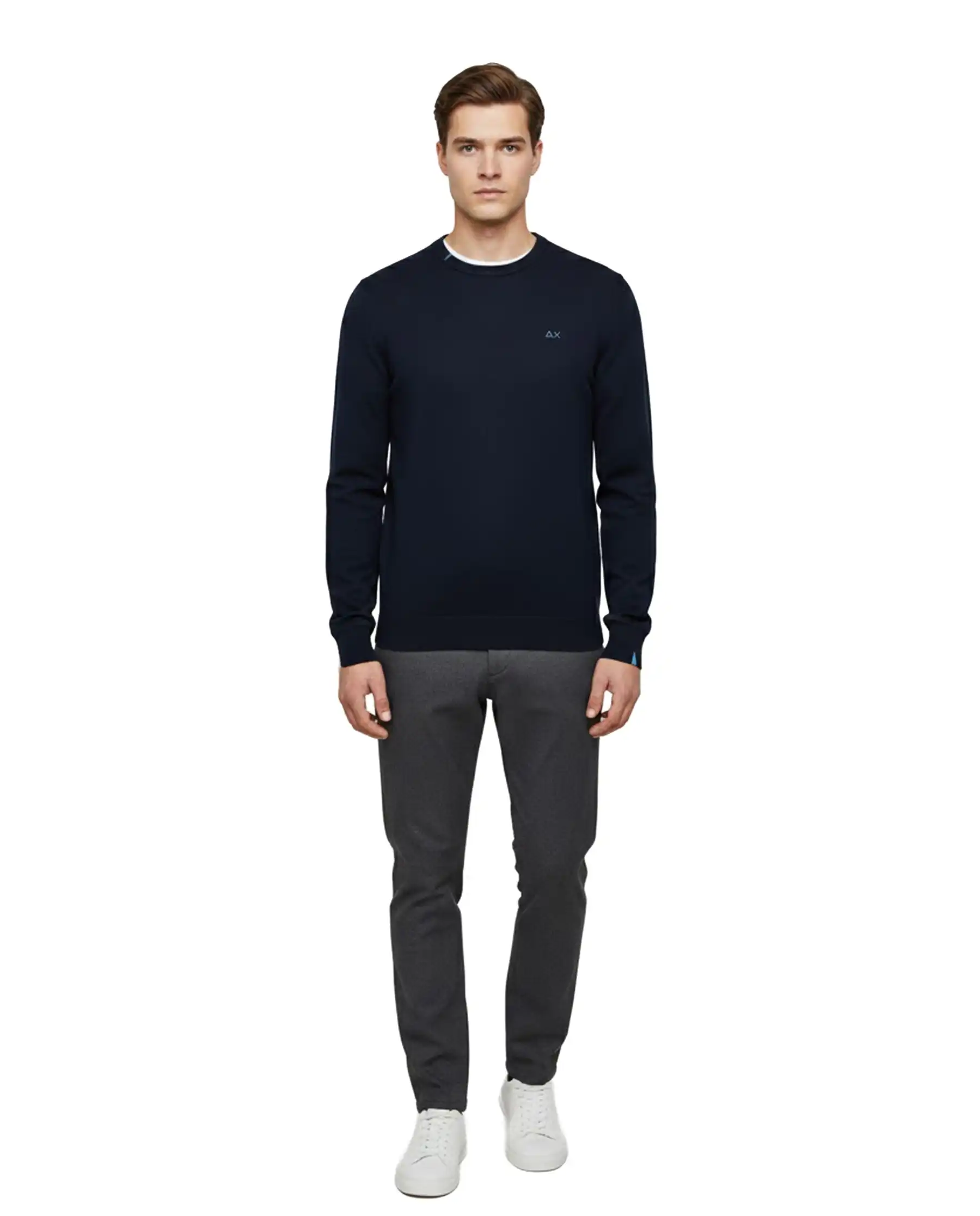 SUN 68 MAGLIONE SWEATER BASIC BLU