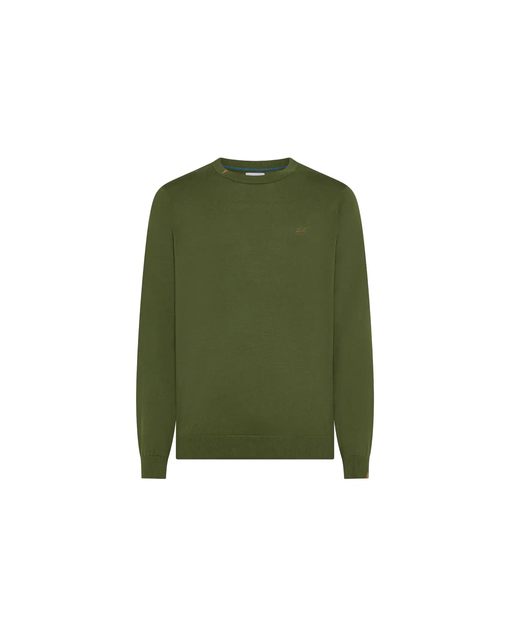 SUN 68 MAGLIONE SWEATER BASIC VERDE MILITARE