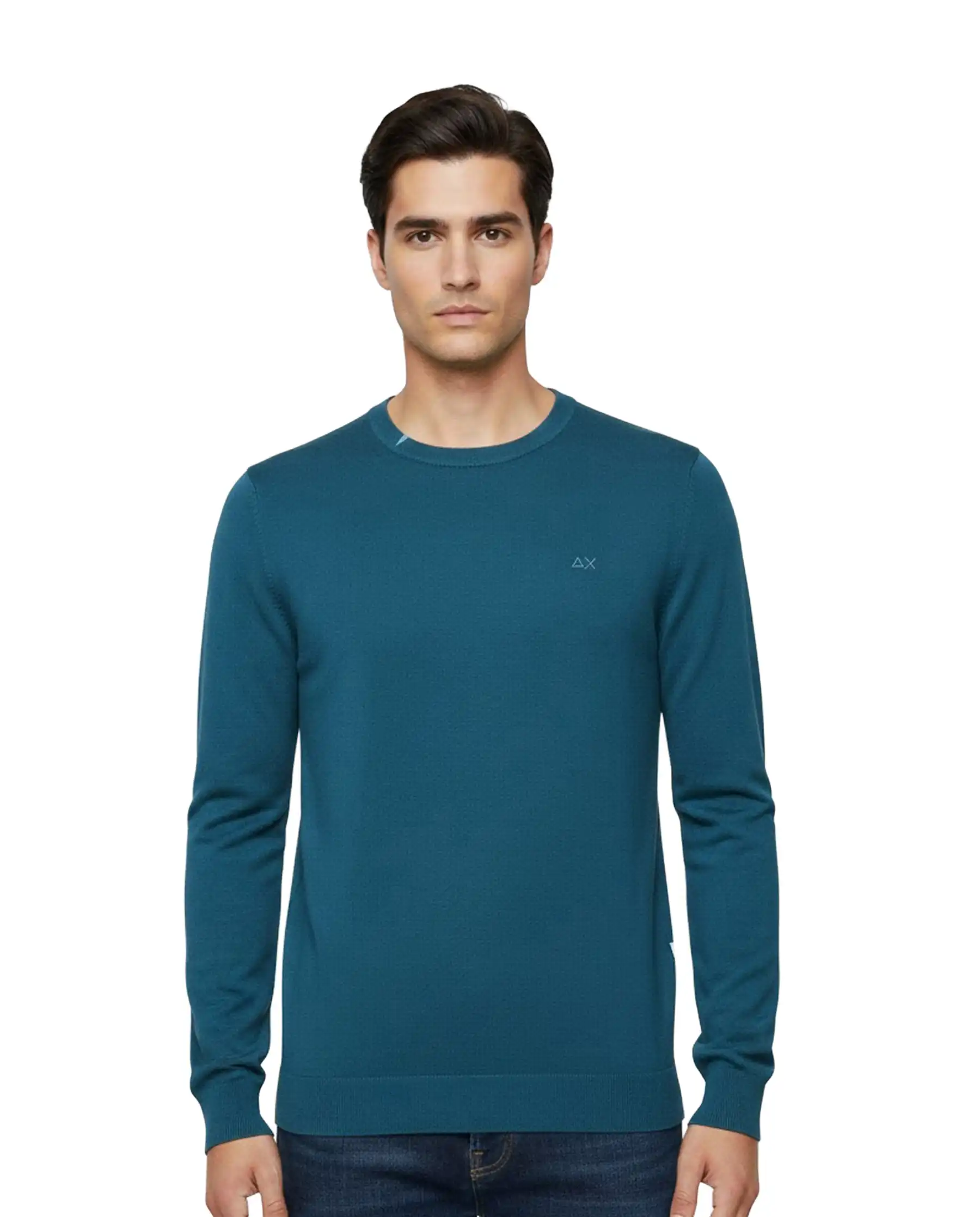 SUN 68 MAGLIONE SWEATER BASIC BLU