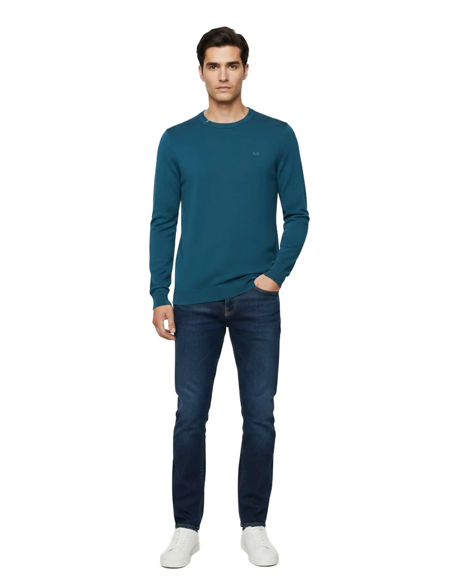 SUN 68 MAGLIONE SWEATER BASIC BLU