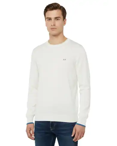 SUN 68 MAGLIONE SWEATER NECK DOUBLE PANNA