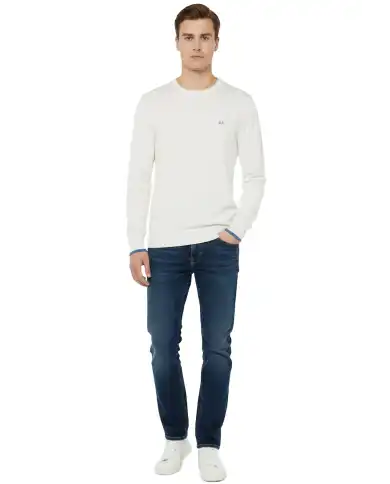 SUN 68 MAGLIONE SWEATER NECK DOUBLE PANNA