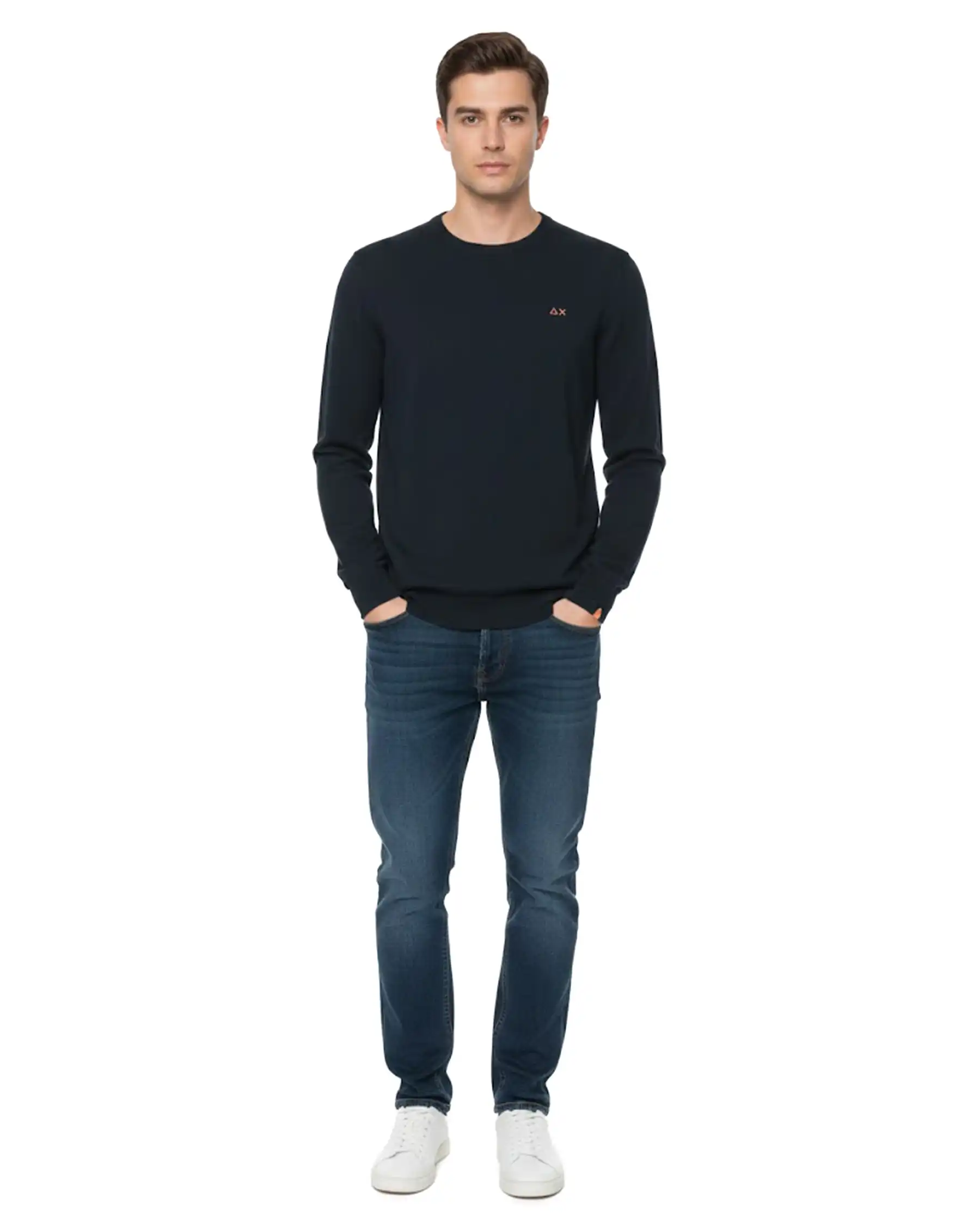 SUN 68 MAGLIONE LIGHT SPECIAL DYED BLU