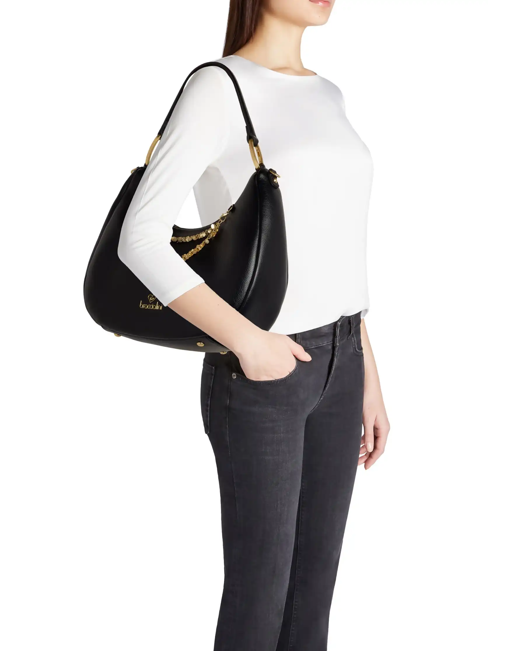 BRACCIALINI BORSA AMY NERO