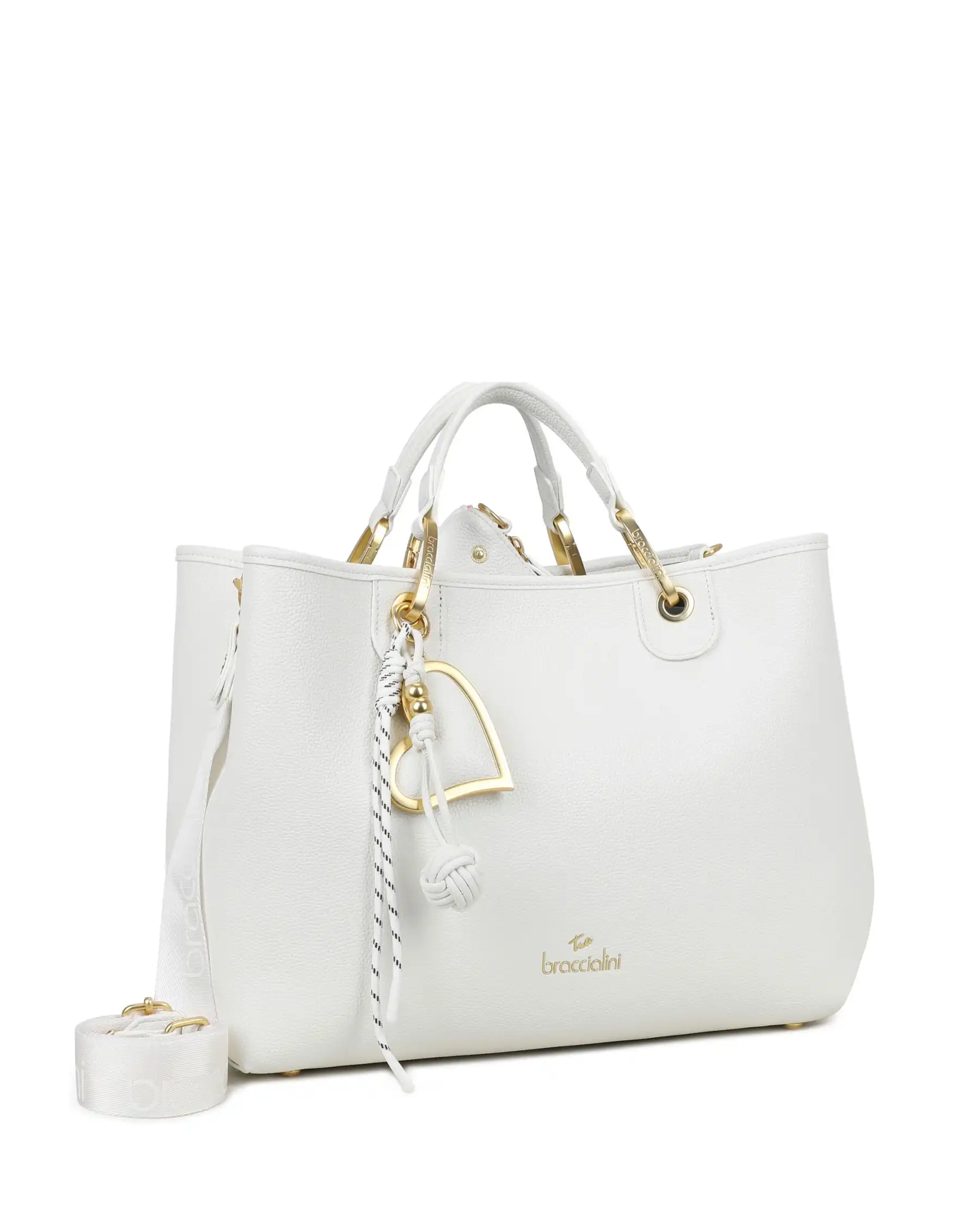 BRACCIALINI BORSA BETH BIANCO