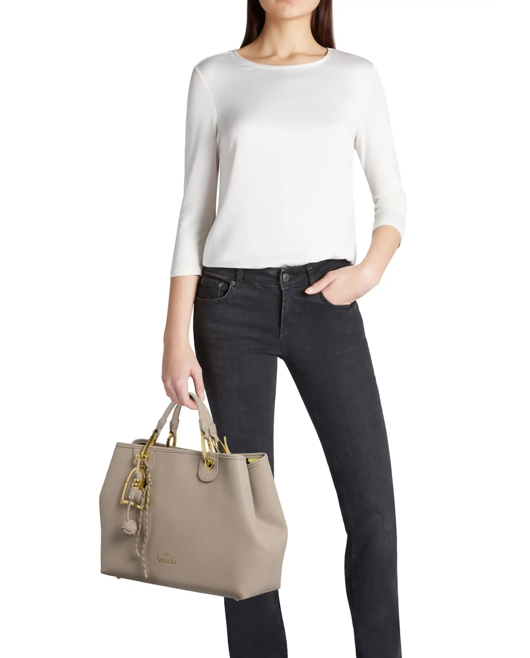 BRACCIALINI BORSA BETH GRIGIO