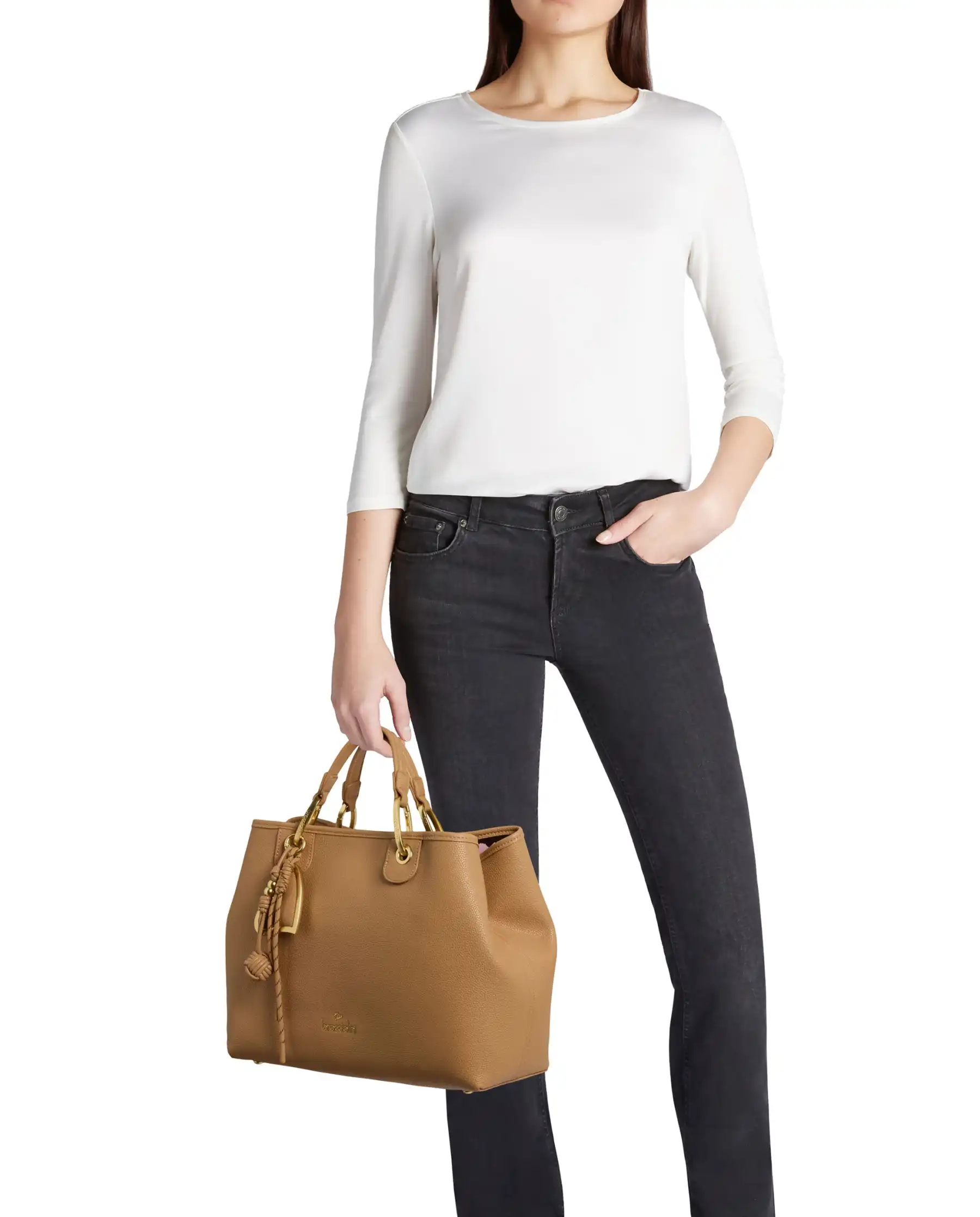 BRACCIALINI BORSA BETH CAMMELLO
