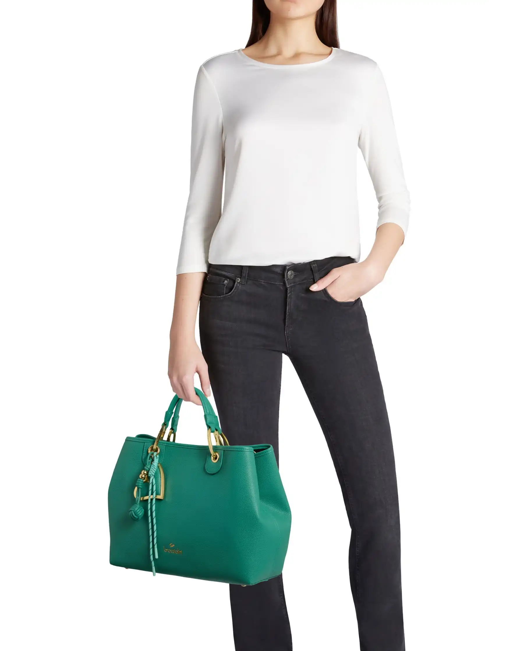 BRACCIALINI BORSA BETH SMERALDO