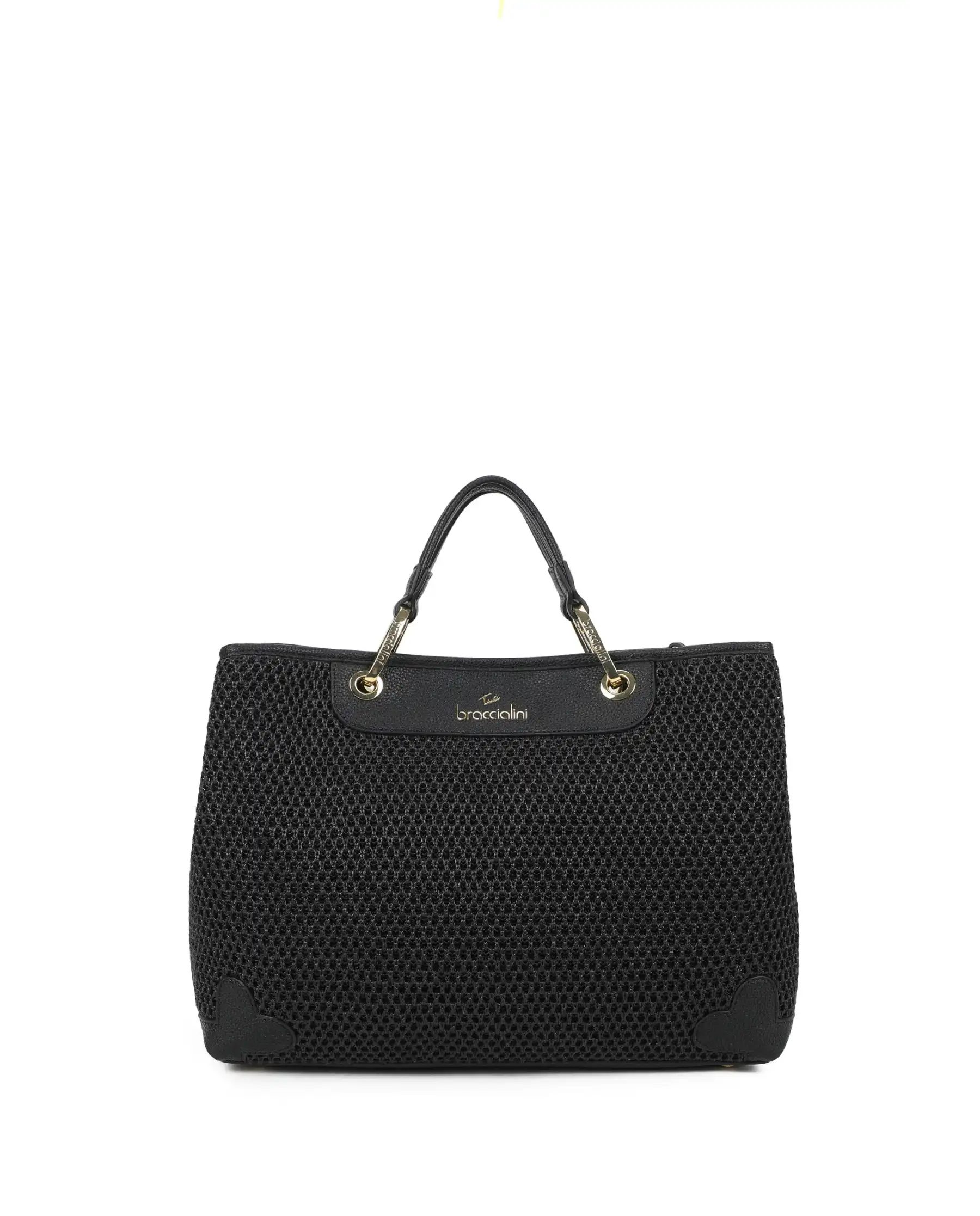 BRACCIALINI BORSA BETH TRICOT NERO