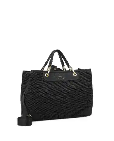BRACCIALINI BORSA BETH TRICOT NERO