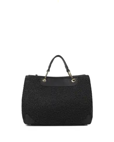 BRACCIALINI BORSA BETH TRICOT NERO