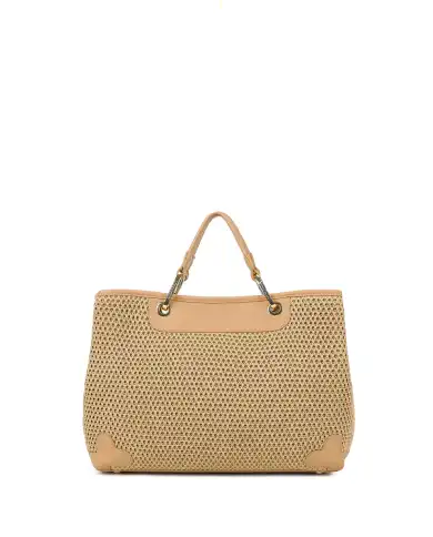 BRACCIALINI BORSA BETH TRICOT CAMMELLO