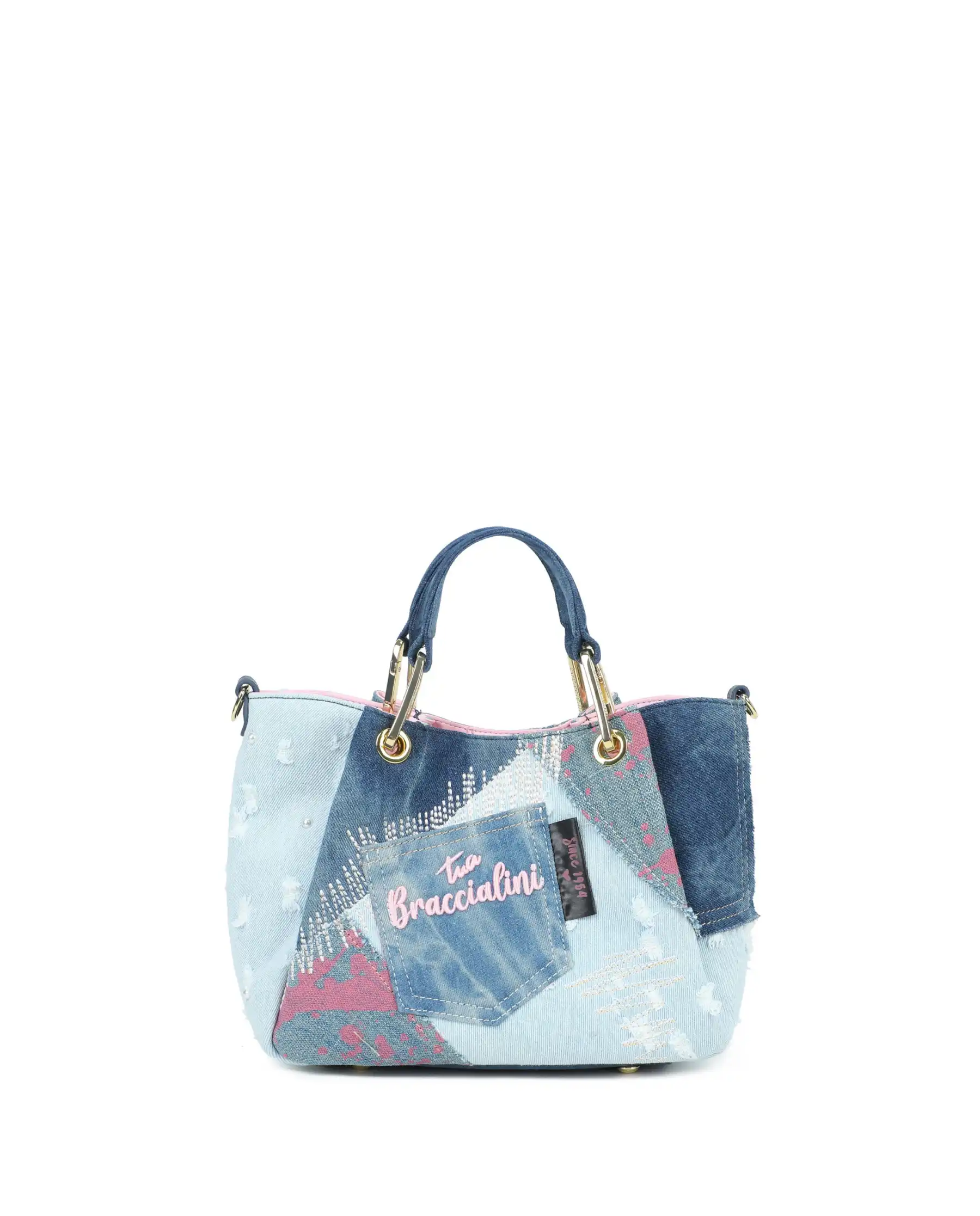 BRACCIALINI BORSA AMY JEANS BLU