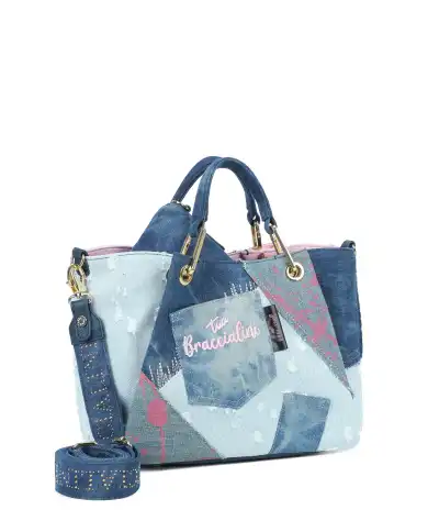 BRACCIALINI BORSA AMY JEANS BLU