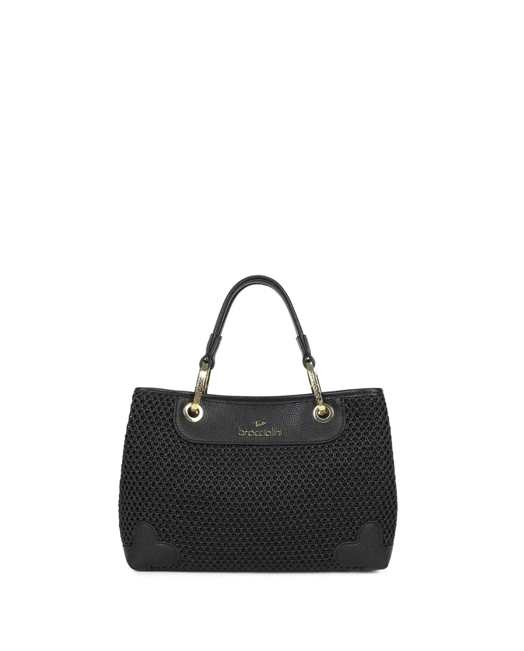 BRACCIALINI BORSA BETH TRICOT NERO