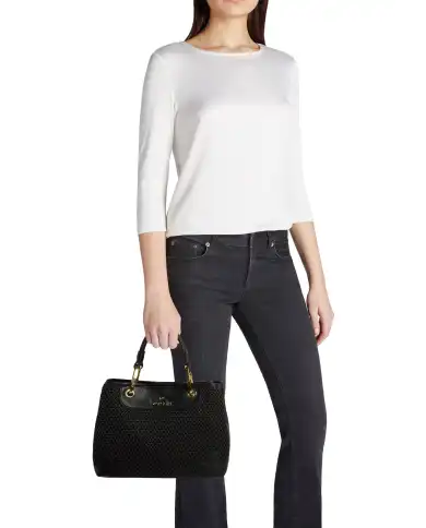 BRACCIALINI BORSA BETH TRICOT NERO