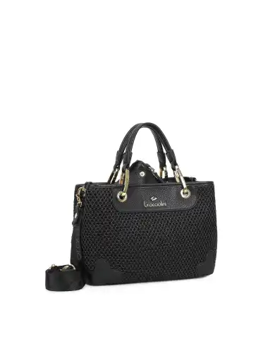 BRACCIALINI BORSA BETH TRICOT NERO