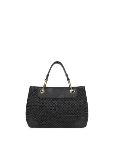 BRACCIALINI BORSA BETH TRICOT NERO