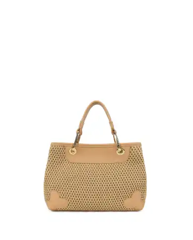 BRACCIALINI BORSA BETH TRICOT CAMMELLO