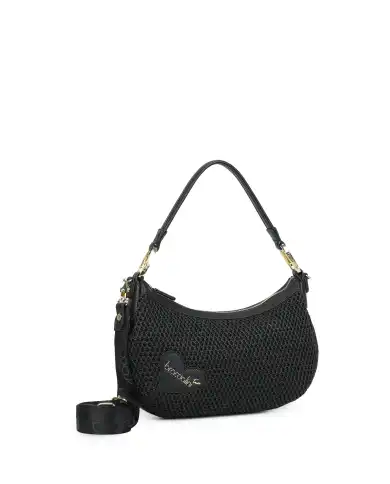 BRACCIALINI BORSA BETH TRICOT NERO
