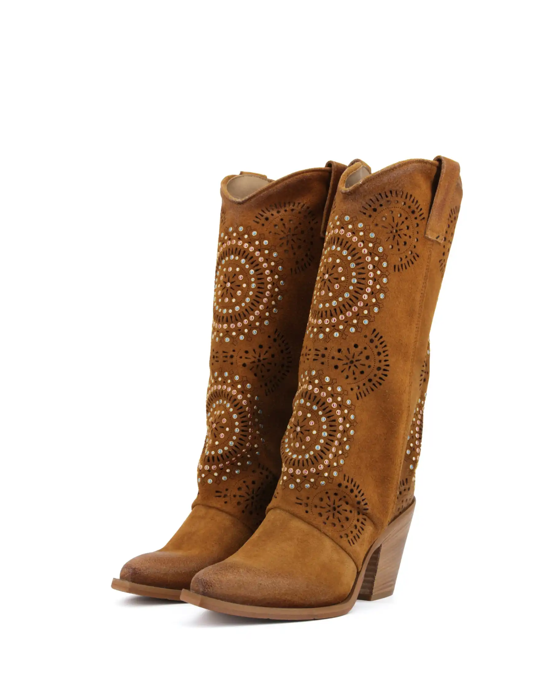 METISSE STIVALI TEXANI CUOIO