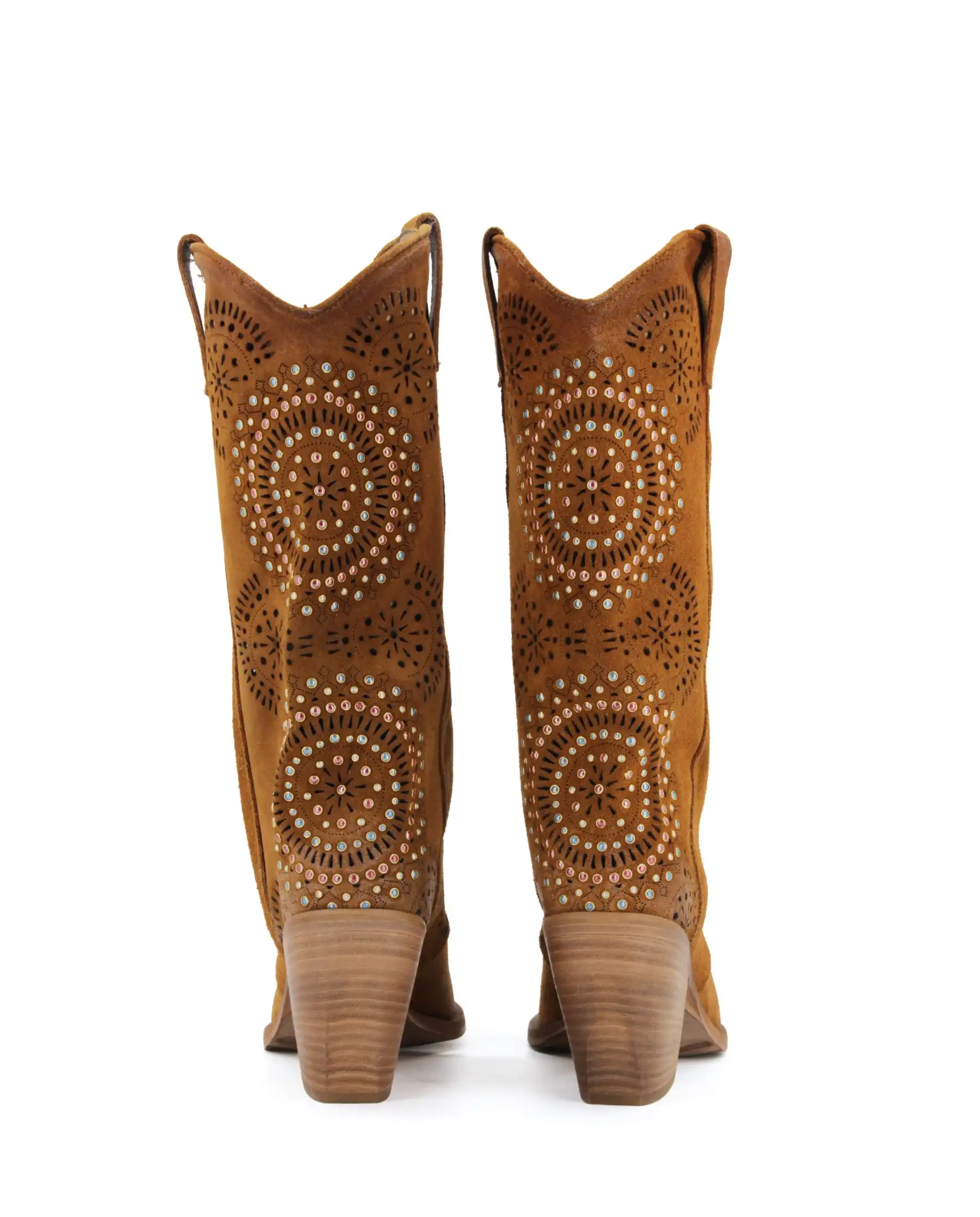 METISSE STIVALI TEXANI CUOIO