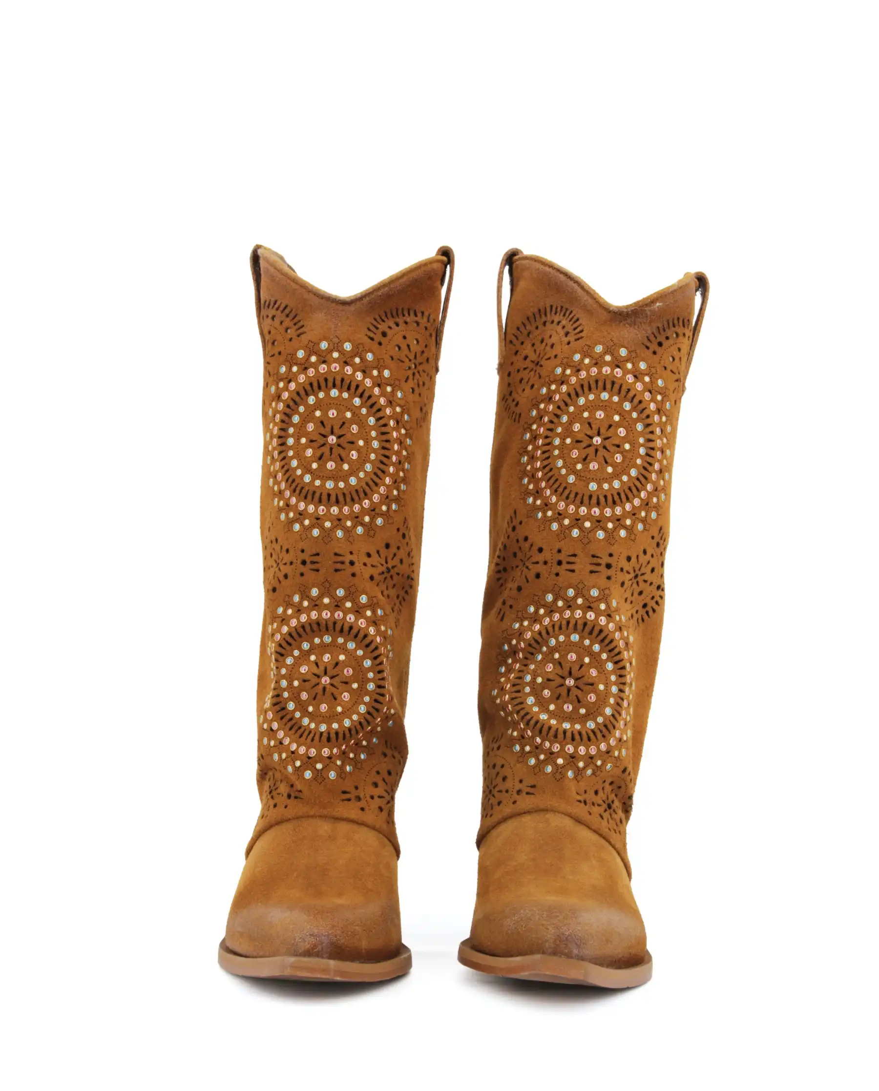 METISSE STIVALI TEXANI CUOIO